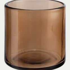 Photophore*alinea Photophore en verre teinté D8cm - brun rustrel Marron