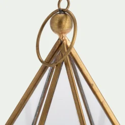 Bougie Et Photophore De Noël*alinea Photophore lanterne en métal H19cm - Doré