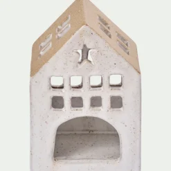 Bougie Et Photophore De Noël|Décoration De La Table De Noël*alinea Photophore maisonnette de Noël en dolomite H11cm - Gris