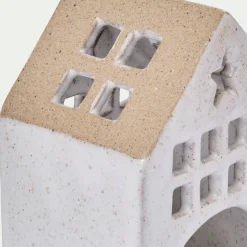 Bougie Et Photophore De Noël|Décoration De La Table De Noël*alinea Photophore maisonnette de Noël en dolomite H11cm - Gris