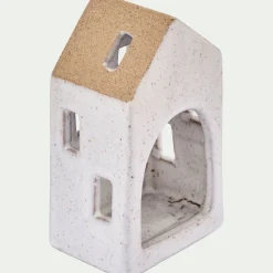 Décoration De La Table De Noël|Bougie Et Photophore De Noël*alinea Photophore maisonnette de Noël en dolomite H10,6cm - Gris