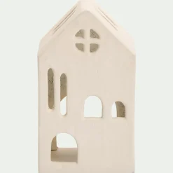 Décoration De La Table De Noël|Bougie Et Photophore De Noël*alinea Photophore maisonnette en aluminium H13cm - Blanc