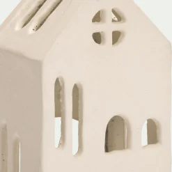 Décoration De La Table De Noël|Bougie Et Photophore De Noël*alinea Photophore maisonnette en aluminium H13cm - Blanc