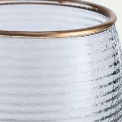 Photophore|Décoration De La Table De Noël*alinea Photophore strié en verre D9cm - Transparent