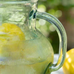 Pichet, Bouteille En Verre Et Carafe*alinea Pichet avec anse en verre recyclé 2,3 L - Transparent