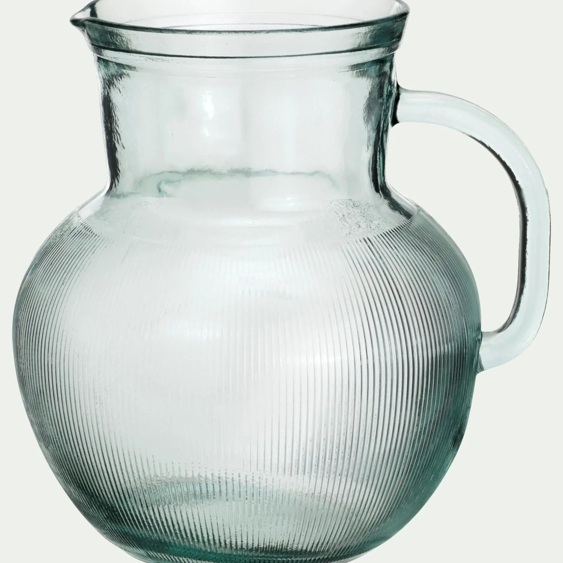 Pichet, Bouteille En Verre Et Carafe*alinea Pichet avec anse en verre recyclé 2,3 L - Transparent
