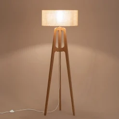 Pied De Lampadaire|Lampadaire Trépied*alinea Pied de lampadaire en bois d'hévéa H131 cm - Bois clair
