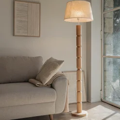 Pied De Lampadaire*alinea Pied de lampadaire en bois d'hévéa H152 cm - Bois clair