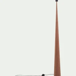 Pied De Lampadaire|Lampadaire Droit*alinea Pied de lampadaire en métal effet bois H157cm - Bois foncé