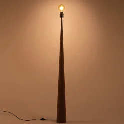 Pied De Lampadaire|Lampadaire Droit*alinea Pied de lampadaire en métal effet bois H157cm - Bois foncé