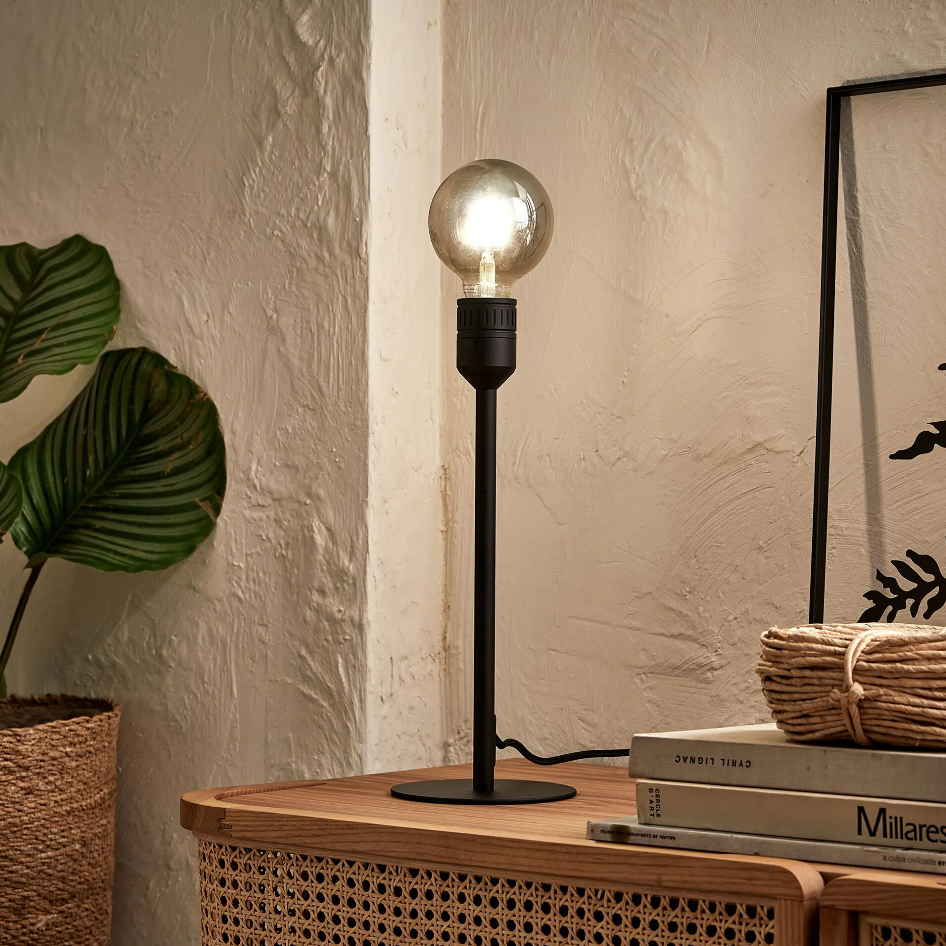 Pied De Lampe|Lampe À Poser*alinea Pied de lampe à poser - H37,2cm Noir