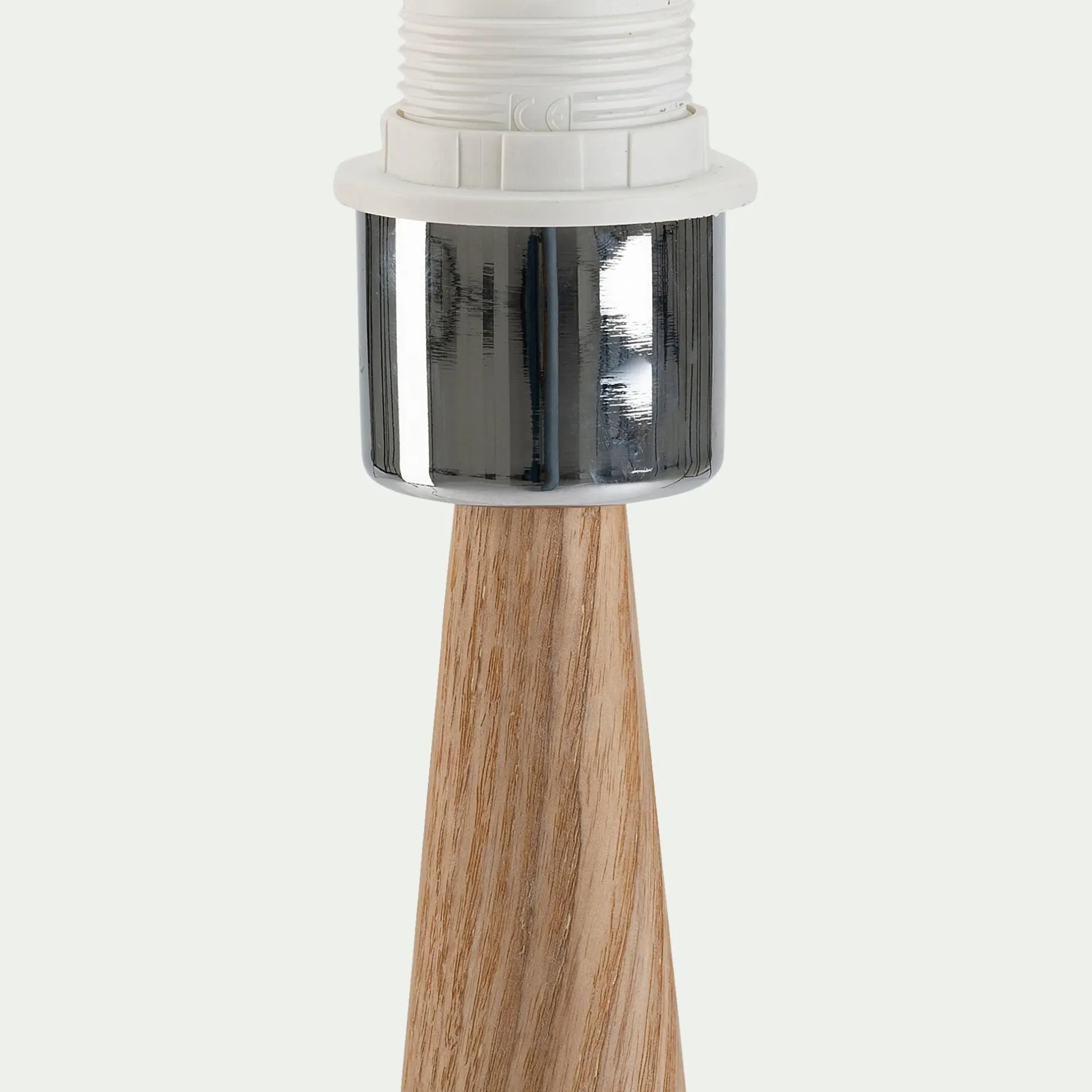 Pied De Lampe|Lampe À Poser*alinea Pied de lampe à poser en métal effet H51,5cm - naturel Bois clair