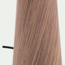 Pied De Lampe|Lampe À Poser*alinea Pied de lampe en métal - effet bois foncé H51,5cm Naturel