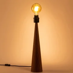 Pied De Lampe|Lampe À Poser*alinea Pied de lampe en métal - effet bois foncé H51,5cm Naturel