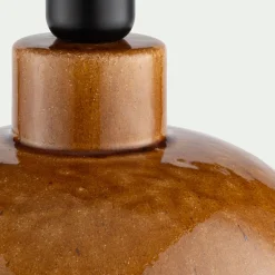 Pied De Lampe*alinea Pied de lampe électrifié en grès D26cm - argan Jaune