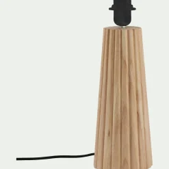 Pied De Lampe*alinea Pied de lampe électrifié en hévéa H38cm - Bois clair