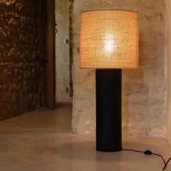 Pied De Lampadaire|Lampadaire Droit*alinea Pied de lampe électrifié en bois de manguier H76cm - naturel Noir