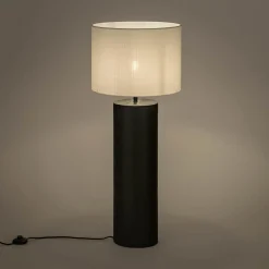 Pied De Lampadaire|Lampadaire Droit*alinea Pied de lampe électrifié en bois de manguier H76cm - naturel Noir