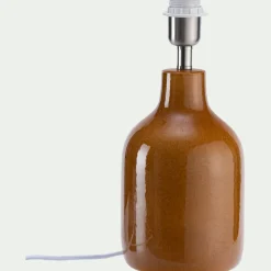 Lampe De Chevet|Lampe De Bureau*alinea Pied de lampe électrifié en grès D15,5cm - miel Jaune