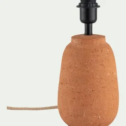 Pied De Lampe*alinea Pied de lampe électrifié en terre cuite D15cm - brique Orange
