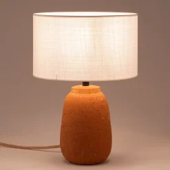 Pied De Lampe*alinea Pied de lampe électrifié en terre cuite D15cm - brique Orange