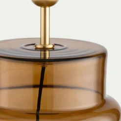 Pied De Lampe*alinea Pied de lampe électrifié en verre H52cm - ambré Marron