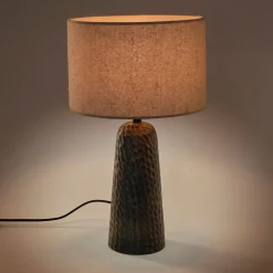 Pied De Lampe*alinea Pied de lampe électrifié en bois de manguier H40cm - foncé Marron