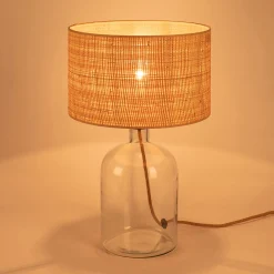 Pied De Lampe*alinea Pied de lampe électrifié en verre H37cm - Transparent