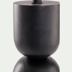 Pied De Lampe*alinea Pied de lampe électrifié en bois de manguier H55cm - Noir