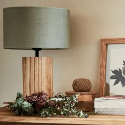 Pied De Lampe*alinea Pied de lampe électrifié en chêne H34,5cm - Naturel