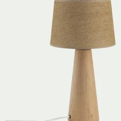 Pied De Lampe*alinea Pied de lampe électrifiée en bois d'hévéa H29cm - Naturel