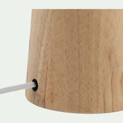 Pied De Lampe*alinea Pied de lampe électrifiée en bois d'hévéa H29cm - Naturel