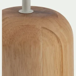 Pied De Lampe*alinea Pied de lampe électrifiée en bois d'hévéa D14cm - Naturel