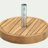Pieds De Parasol*alinea Pied de parasol rond en acacia 27kg - naturel