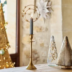 Décoration De La Table De Noël|Bougie Et Photophore De Noël*alinea Pins pour bougie H20cm - Doré