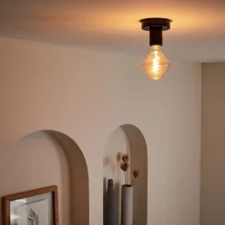 Plafonnier*alinea Plafonnier électrifié en métal D10cm - Noir