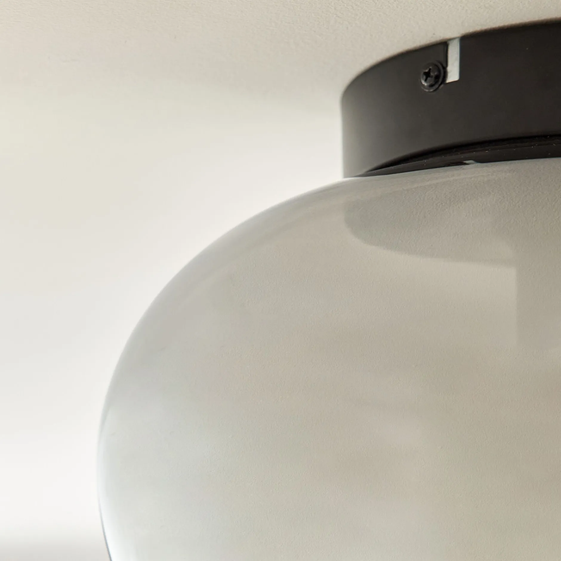 Plafonnier*alinea Plafonnier électrifié en verre fumé D30,5cm - Noir