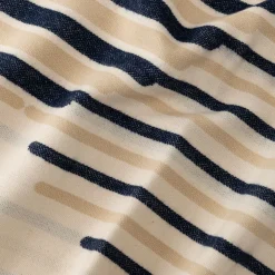 Plaid*alinea Plaid en coton à rayures finition franges 127x170cm - Bleu