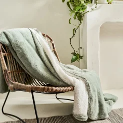 Plaid|Couvre-Lit*alinea Plaid imitation fourrure 180x220cm - olivier Vert