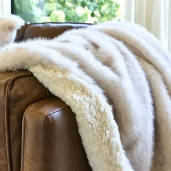 Plaid*alinea Plaid imitation fourrure 130x170cm - Beige