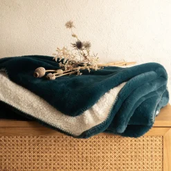 Plaid*alinea Plaid imitation fourrure 130x170cm - figuerolles Bleu