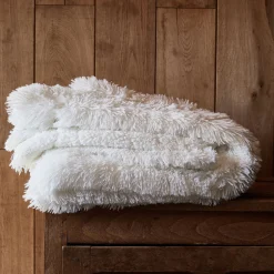 Plaid*alinea Plaid imitation fourrure - 130x170cm Blanc