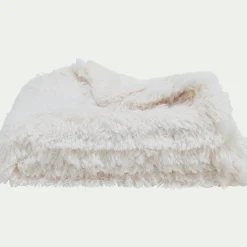 Plaid*alinea Plaid imitation fourrure - 130x170cm Blanc