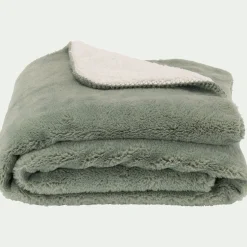 Plaid*alinea Plaid imitation fourrure 130x170cm - olivier Vert