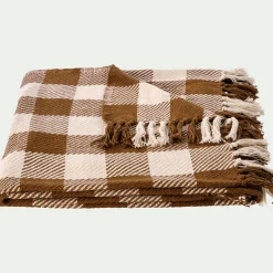Plaid*alinea Plaid tartan en coton 130x170cm - Marron