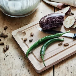 Salière Et Poivrière*alinea Planche à découper en bois de hêtre - 24x40cm Bois clair