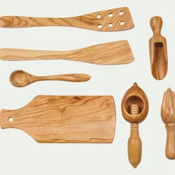 Salière Et Poivrière*alinea Planche à découper en bois d'olivier L25,5cm - Bois clair