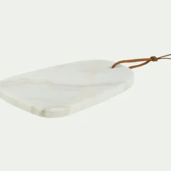 Salière Et Poivrière*alinea Planche à découper en marbre L30cm - Blanc