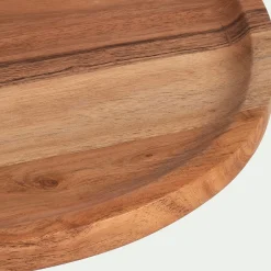 Salière Et Poivrière*alinea Planche à découper ronde en acacia D40cm Naturel