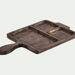 Plateau|Plat De Service Et Saladier*alinea Planche de présentation en bois de manguier L43,5cm - Marron